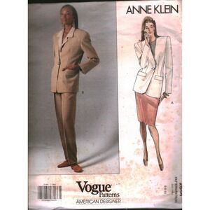 Anne Klein Vogue 2544 Sewing Pattern Misses Jacket Skirt Pants Size 6-8-10 UNCUT